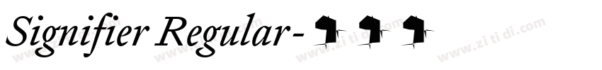 Signifier Regular字体转换 Signifier Regular字体转换
